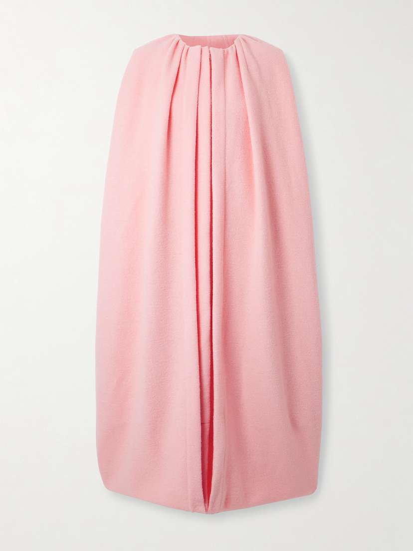 Jil Sander Cape-effect Draped Wool-blend Coat