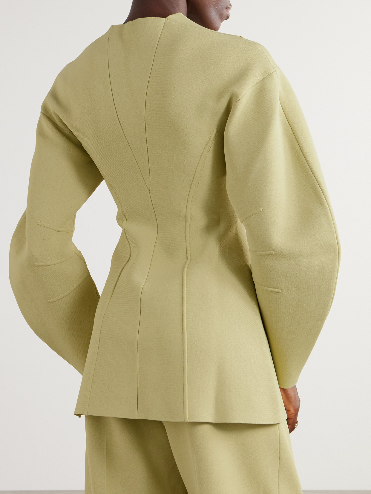 JIL SANDER PANELED KNITTED SWEATER