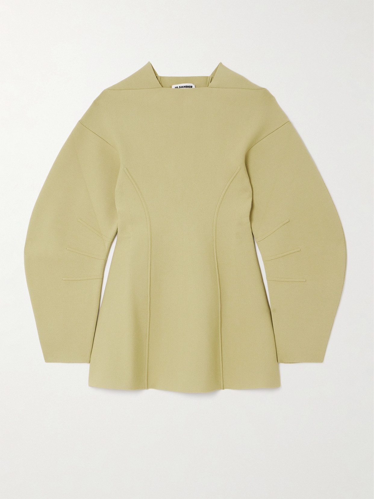 Jil Sander - Paneled Knitted Sweater - Green