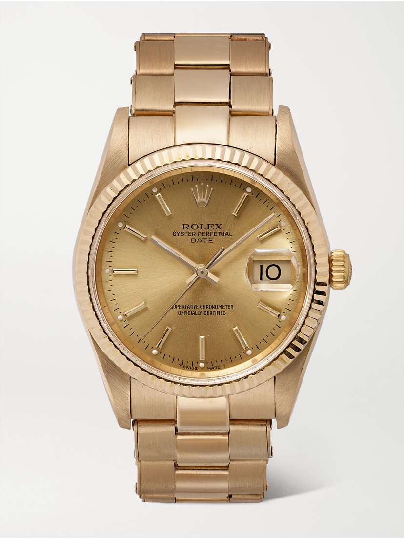 Stephanie Windsor + Rolex Vintage 1990 Oyster Perpetual Date Automatic 34mm 18-karat Watch