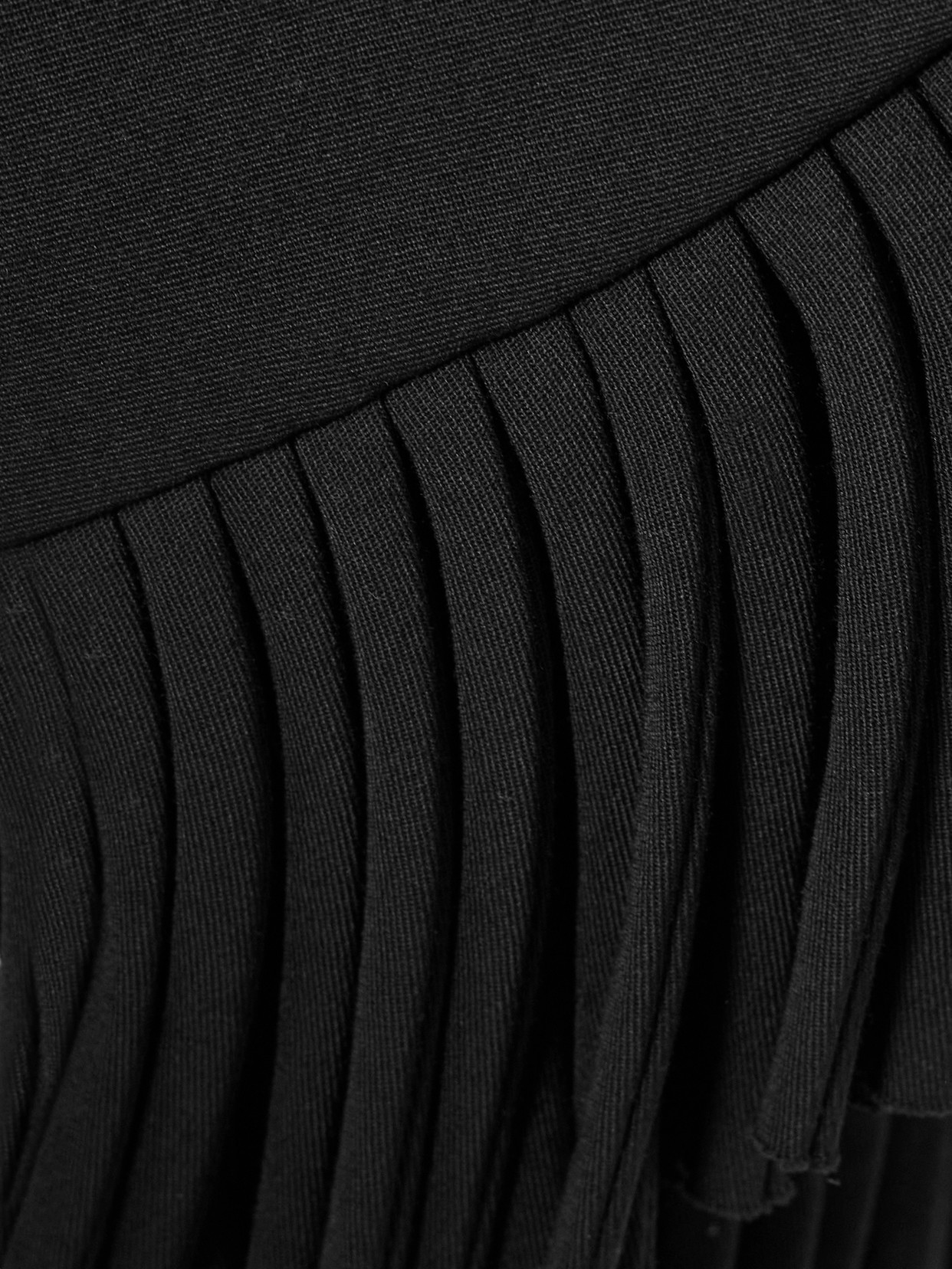 Diotima Scatter Fringed Cutout Wool Midi Dress In Black