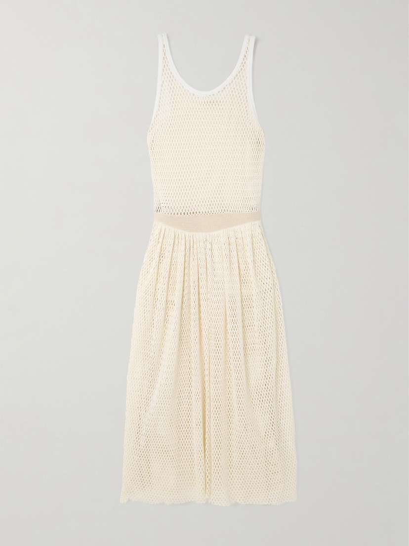 Diotima Pocomania Open-knit Cotton Maxi Dress