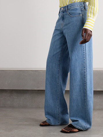 SLVRLAKE Mica low-rise wide-leg organic jeans