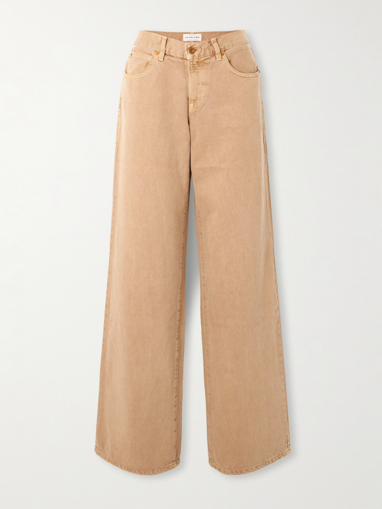 Slvrlake Mica Low-rise Wide-leg Organic Jeans In Brown