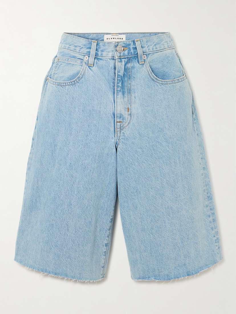 SLVRLAKE Grace Frayed Denim Shorts
