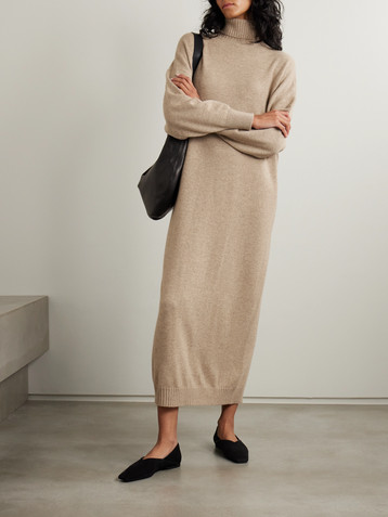 Brunello Cucinelli Cashmere turtleneck maxi dress