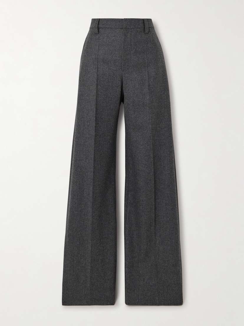 Brunello Cucinelli Wool And Cashmere-blend Wide-leg Pants