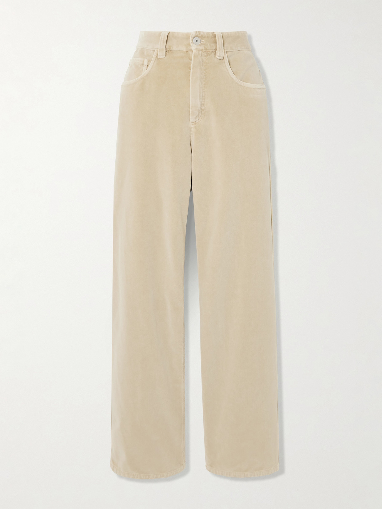 Brunello Cucinelli - Cotton-corduroy Straight-leg Pants - Neutrals