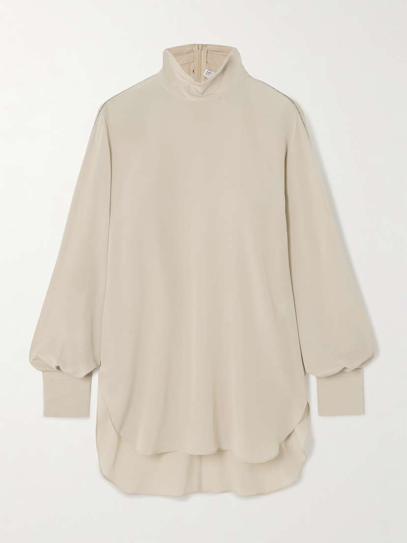 Brunello Cucinelli Embellished Silk Blouse