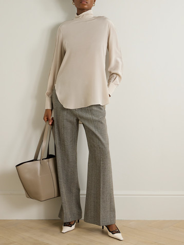 Brunello Cucinelli Embellished silk blouse