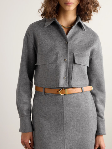 Brunello Cucinelli Cropped brushed-wool jacket