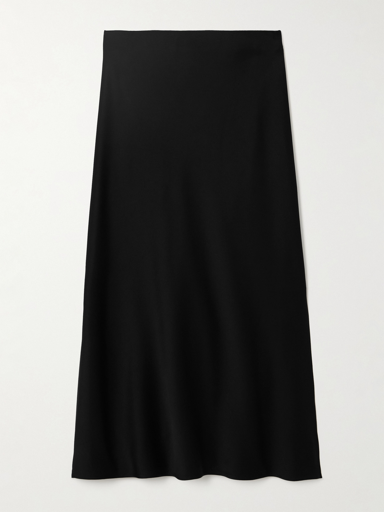 Brunello Cucinelli Crepe Midi Skirt In Black