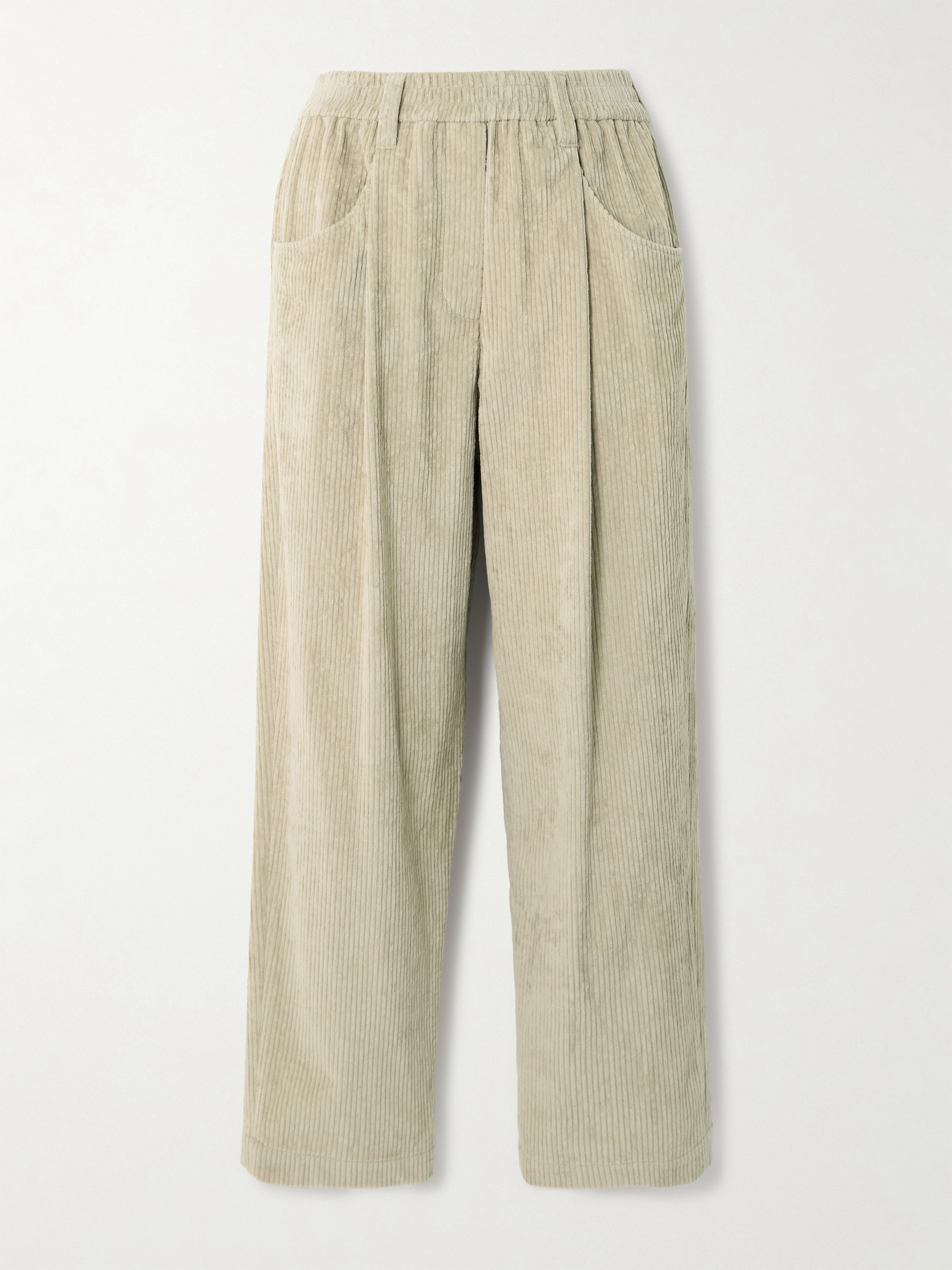 Brunello Cucinelli Cotton-blend corduroy tapered pants