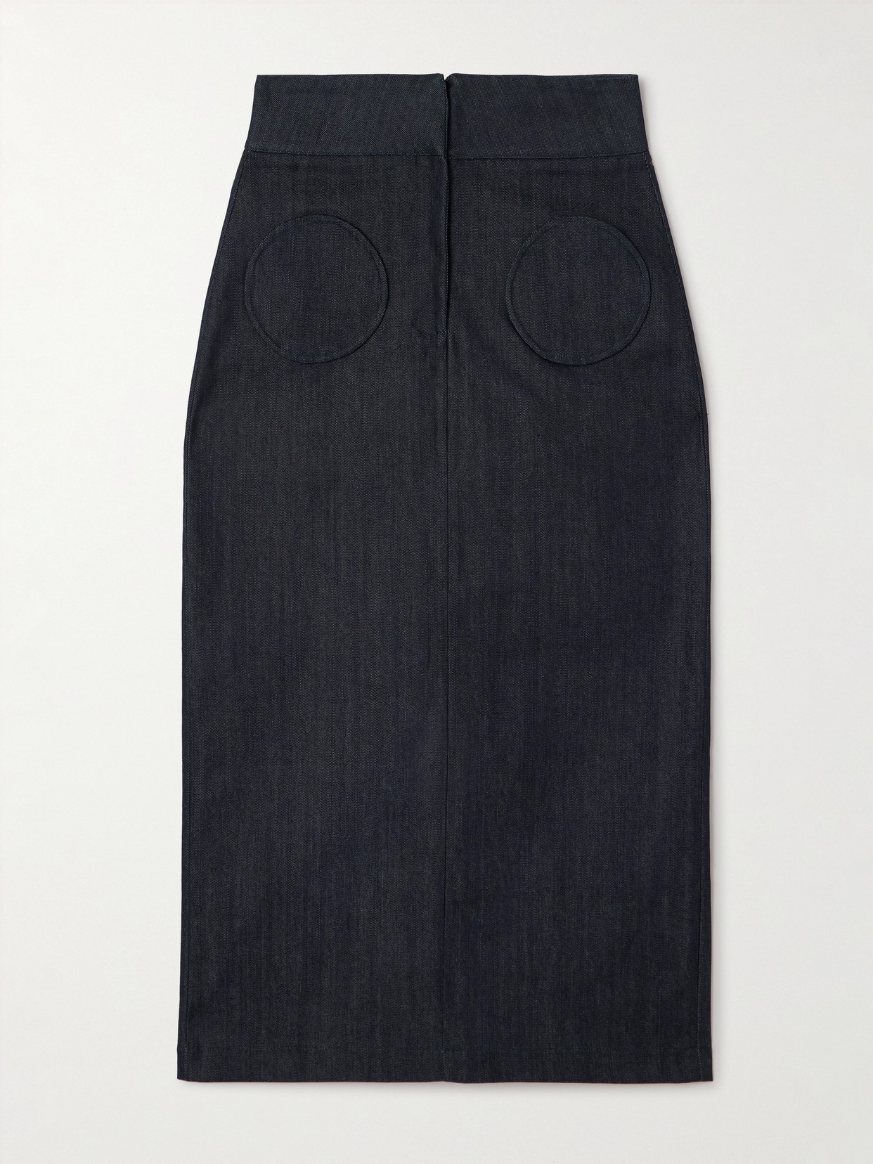 D'estree Takashi Denim Midi Skirt In Blue