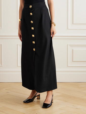 Destree Ivan pleated cady midi skirt