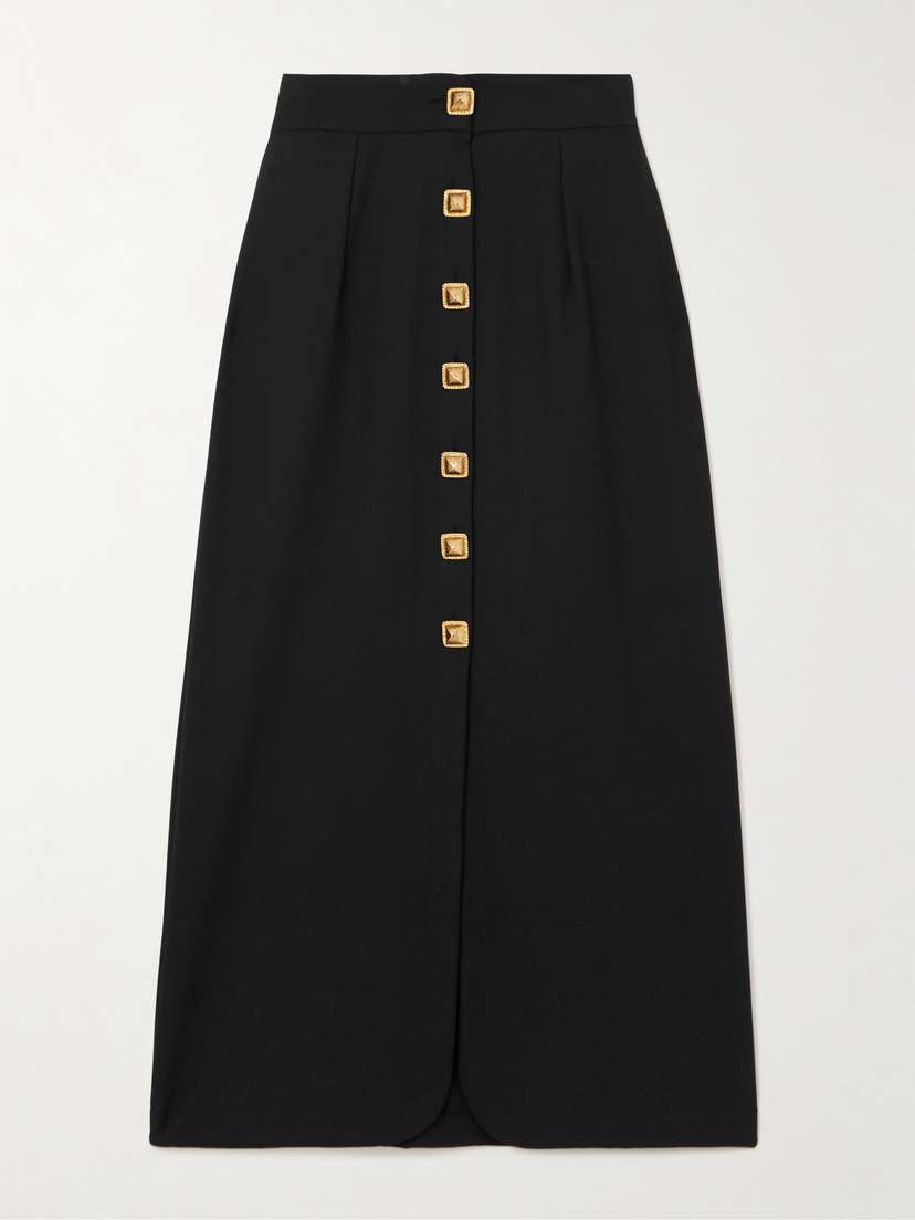 DESTREE Ivan Pleated Cady Midi Skirt