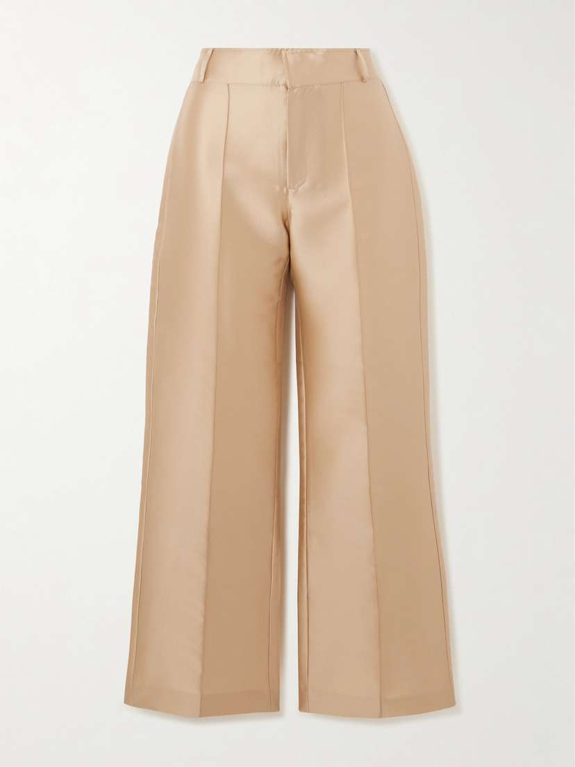 DESTREE Yoshi Faille Wide-leg Pants