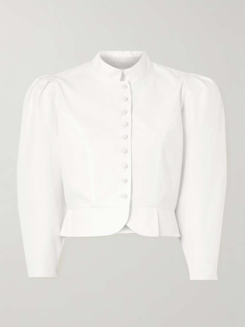 DESTREE Amoako Paneled Cotton-poplin Jacket