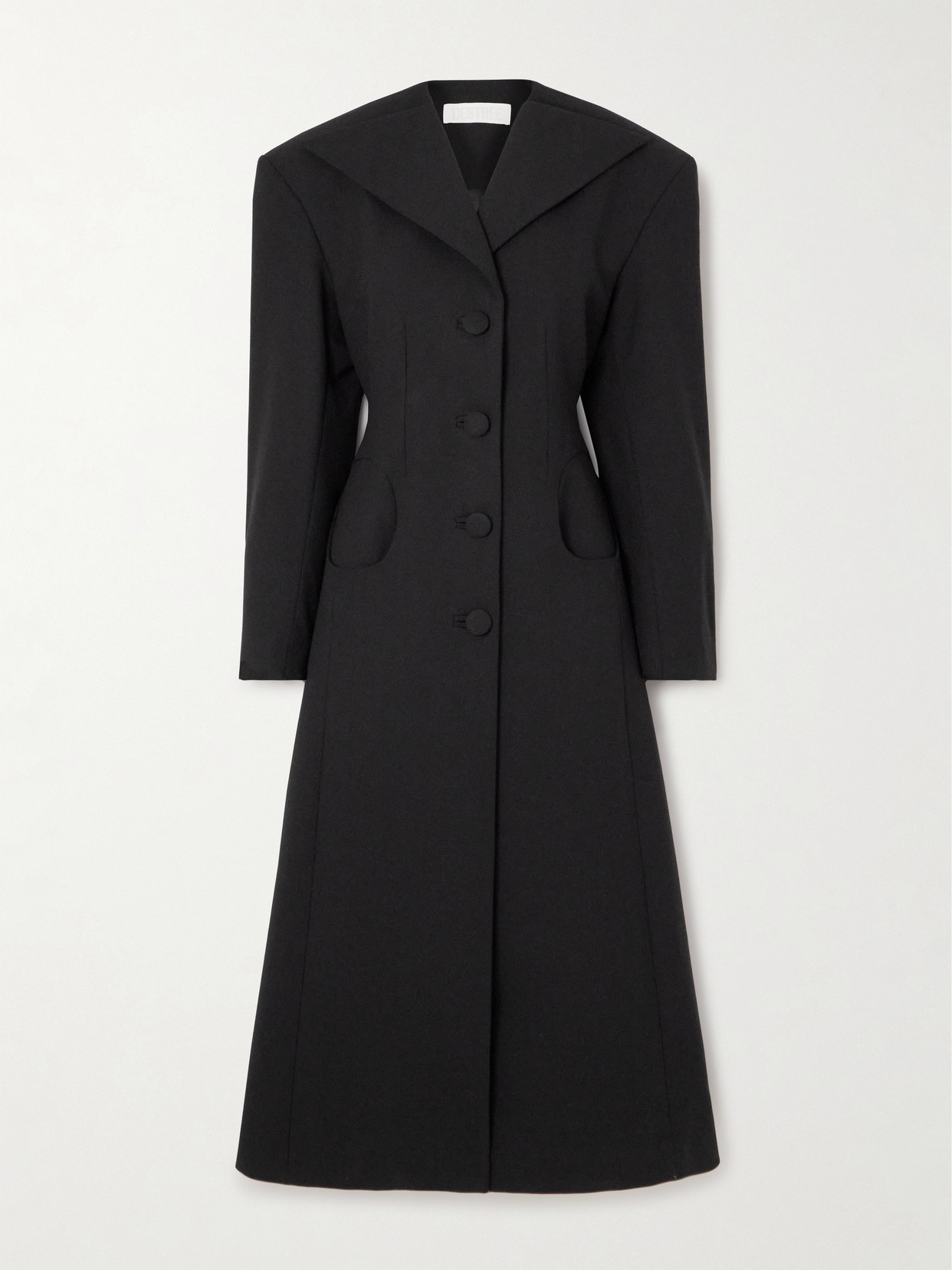 D'estree Joseph Crepe Coat In Black