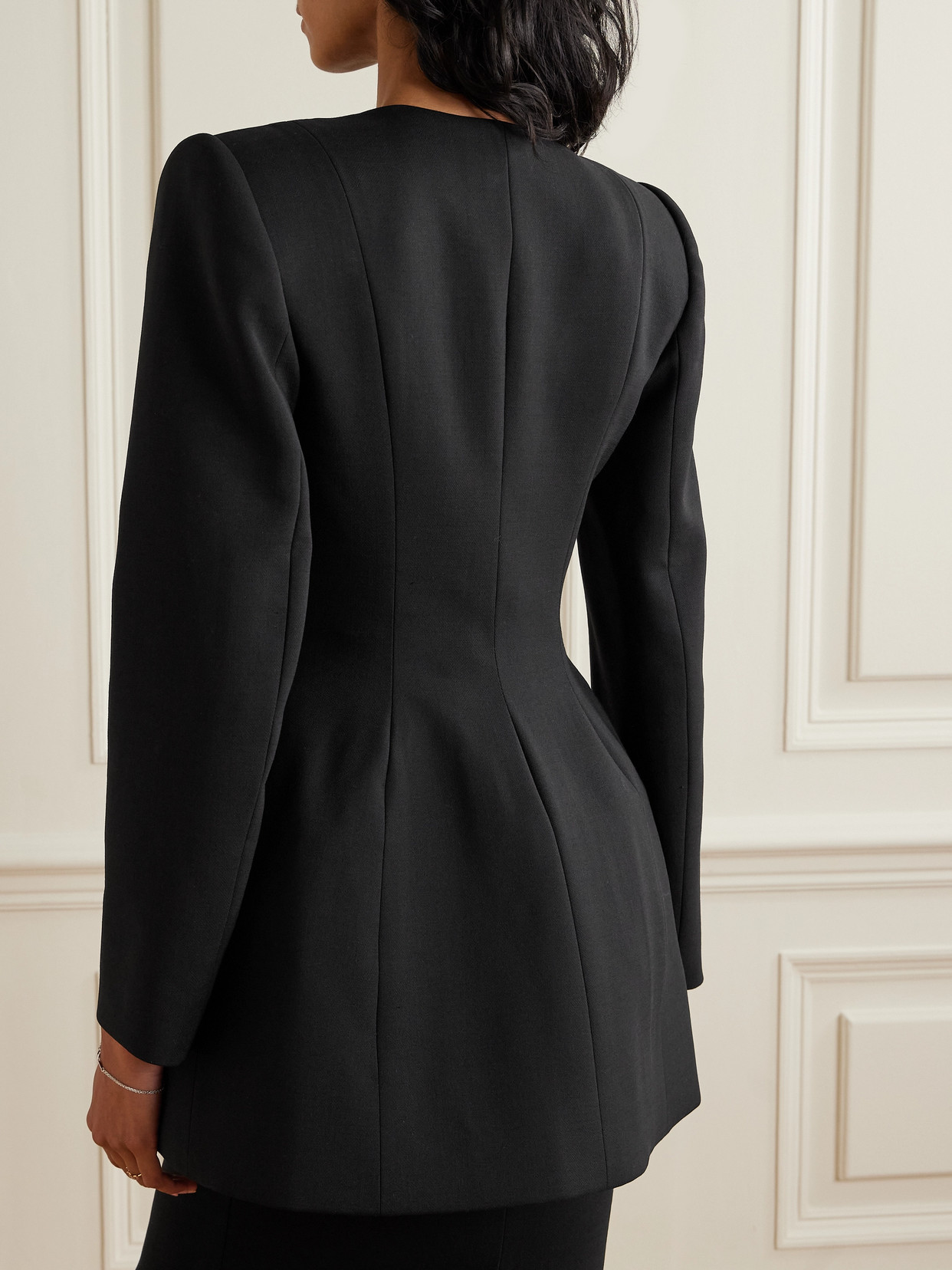 Carolina Herrera Fit And Flare Jacket In Black