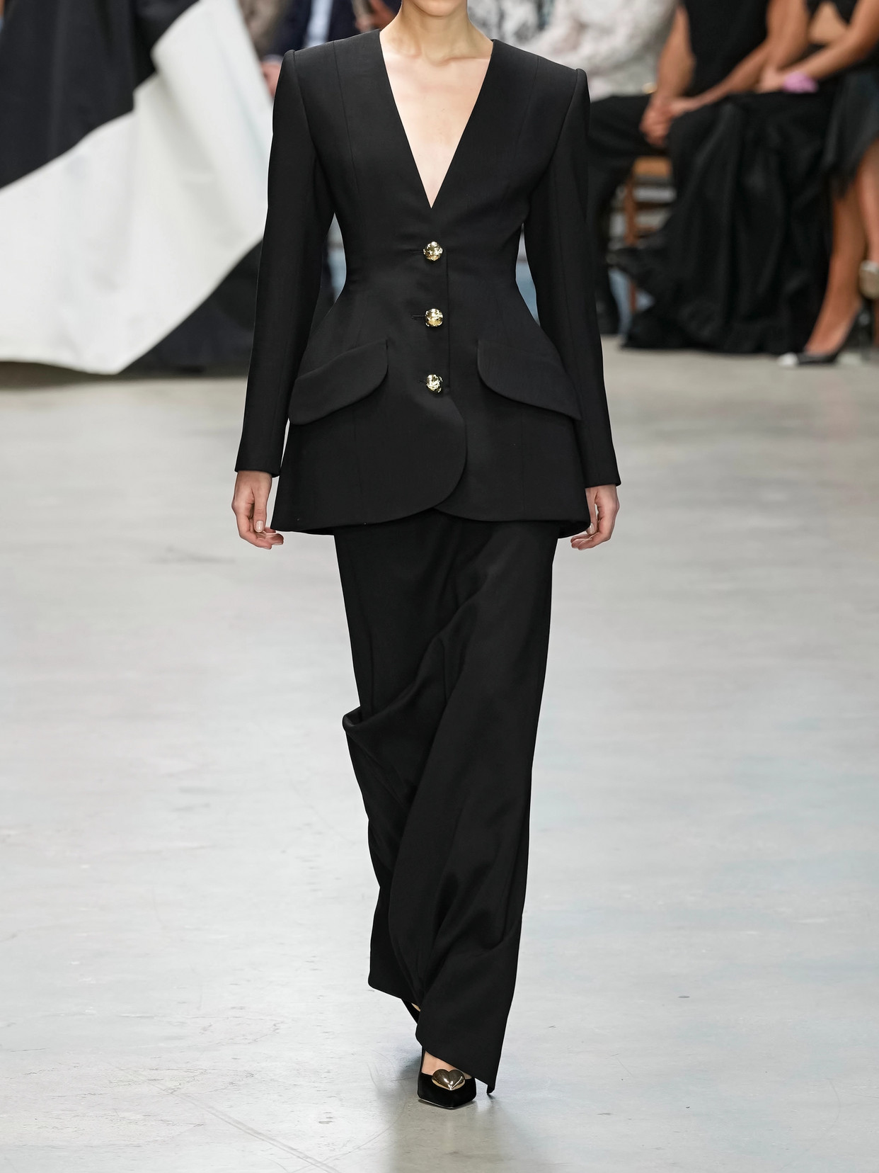 Carolina Herrera Fit And Flare Jacket In Black