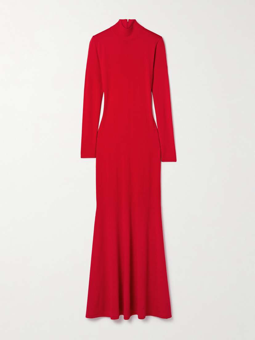Carolina Herrera Wool Turtleneck Midi Dress