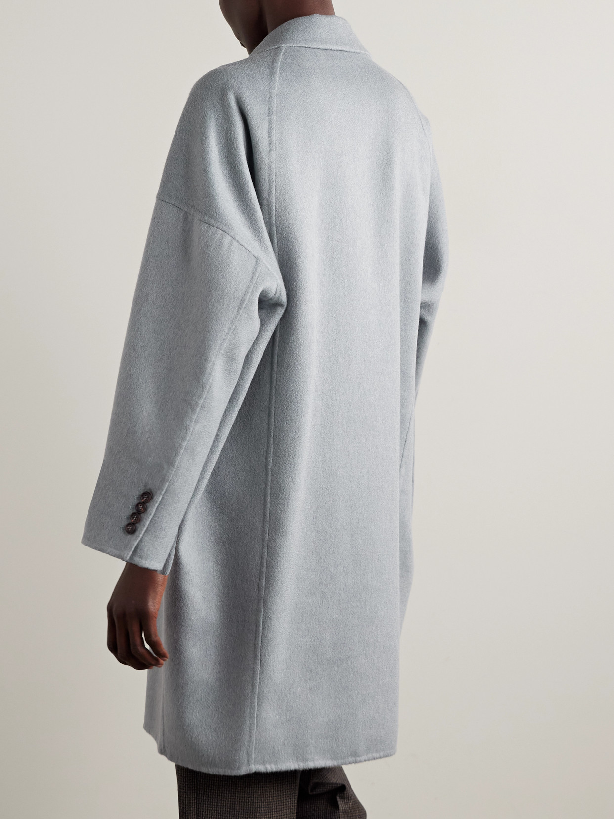 Brunello Cucinelli Double-breasted Cashmere-felt Coat In Blue