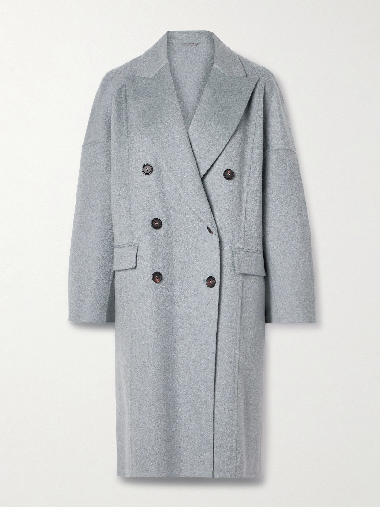 Brunello Cucinelli - Double-breasted Cashmere-felt Coat - Blue