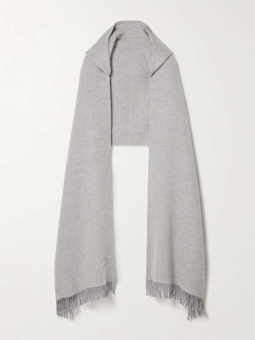 Brunello Cucinelli Hooded Brushed Wool And Cashmere-blend Wrap