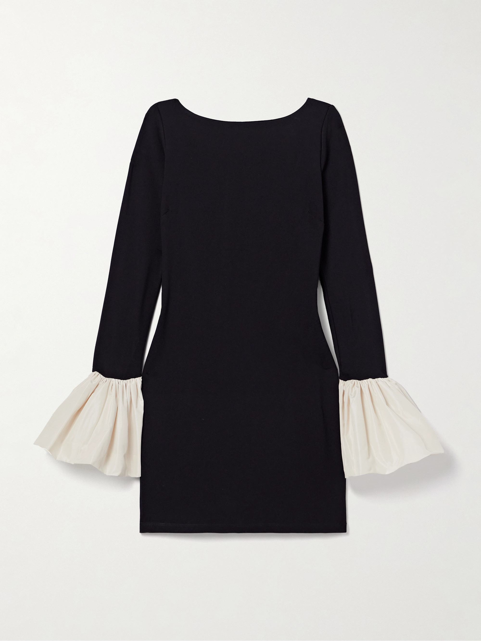 Staud Hawthorne taffeta-trimmed stretch-ponte mini dress thumbnail