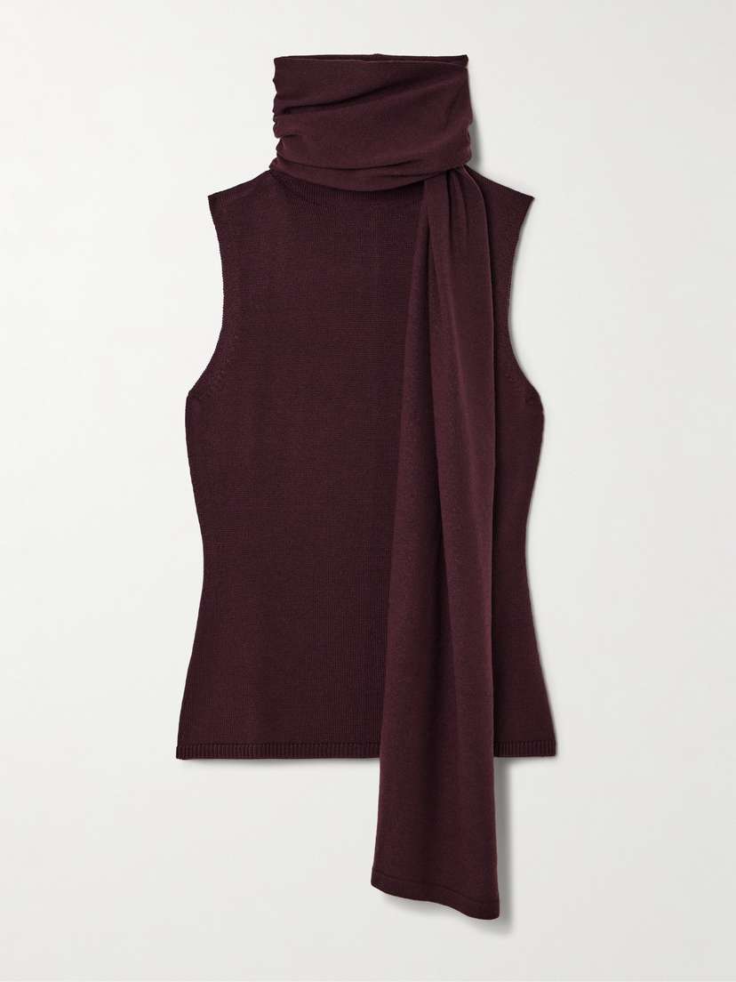 Staud Canal Merino Wool Turtleneck Top - x large