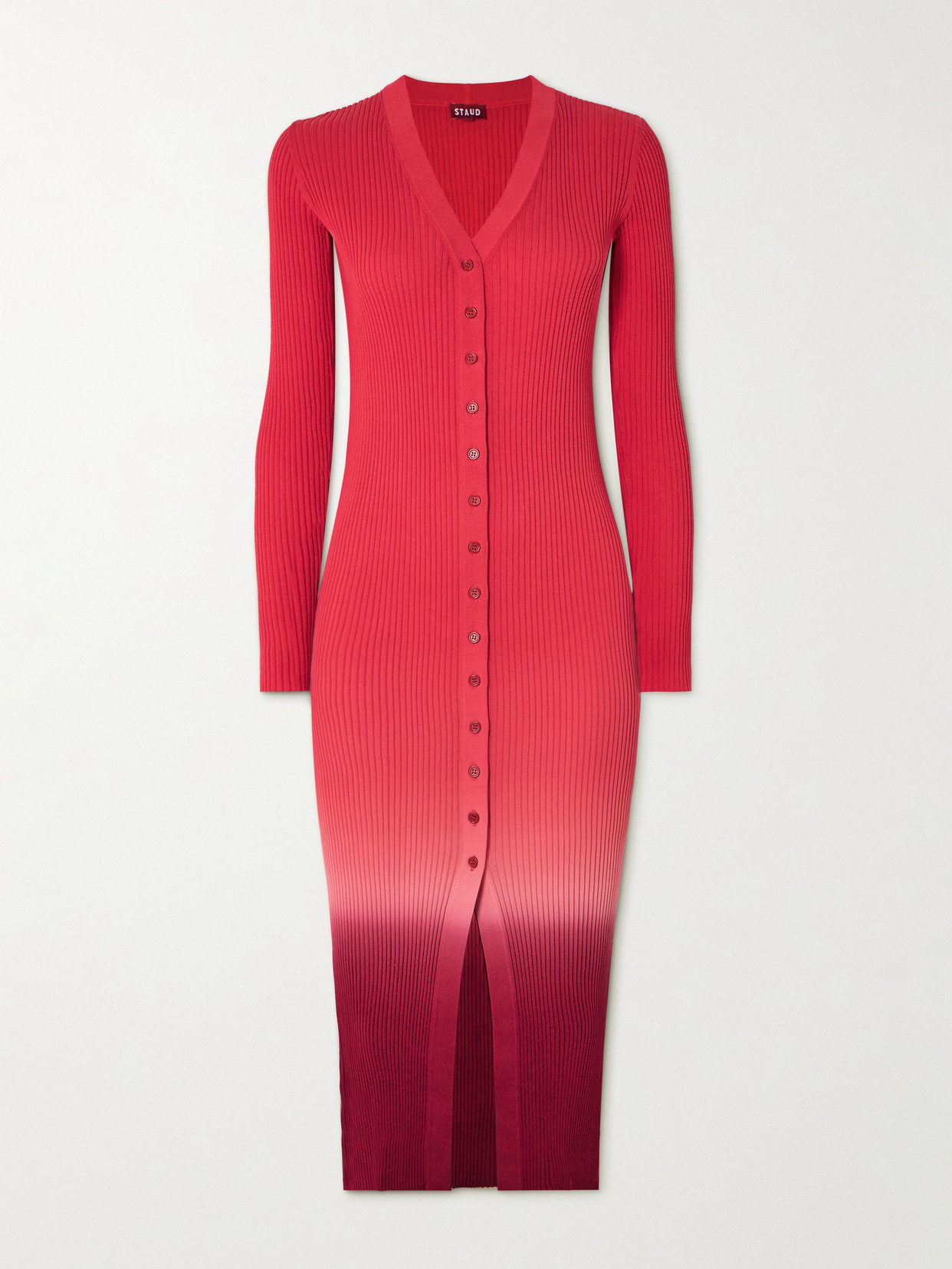 Staud Shoko Sweater Dress Dusk Dip Dye In Multi