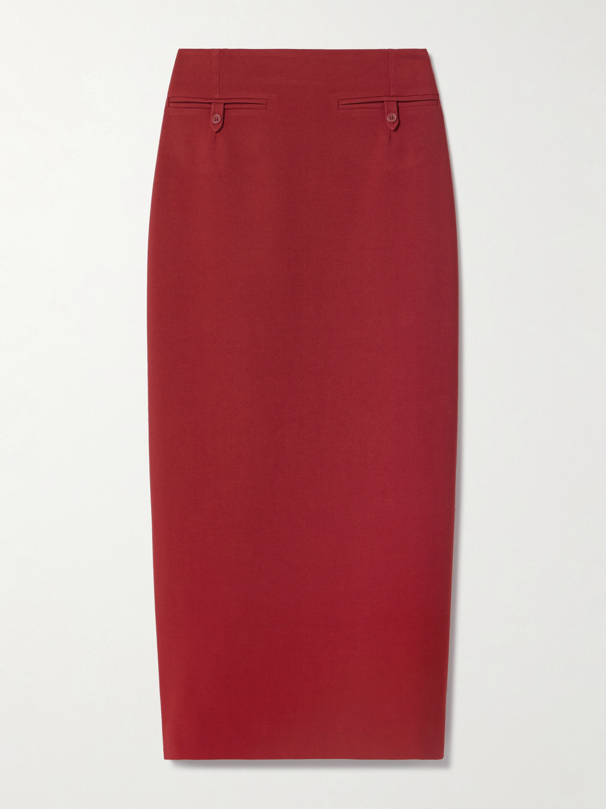 STAUD - Smith Crepe Midi Skirt - Red