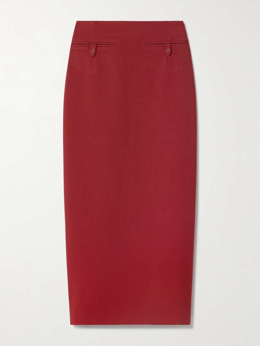 Staud Smith Crepe Midi Skirt