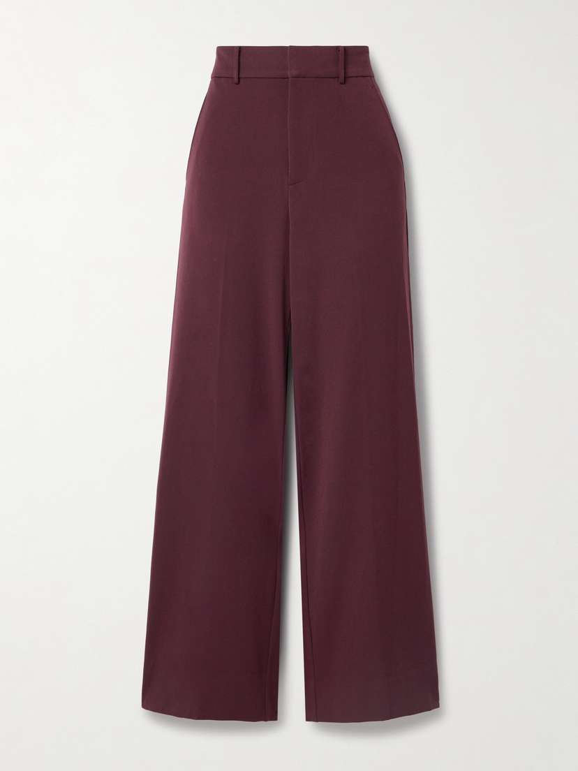 Staud Prince Twill Wide-leg Pants