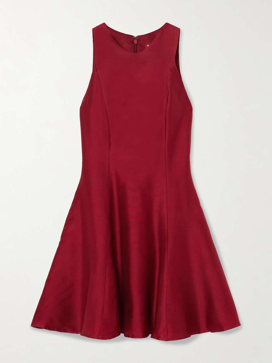 heike paneled faille mini dress