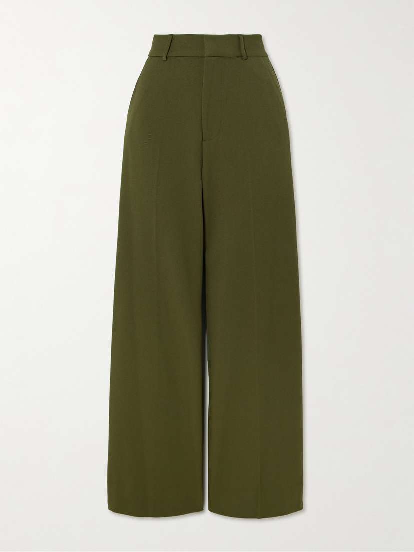 Staud Prince Twill Wide-leg Pants