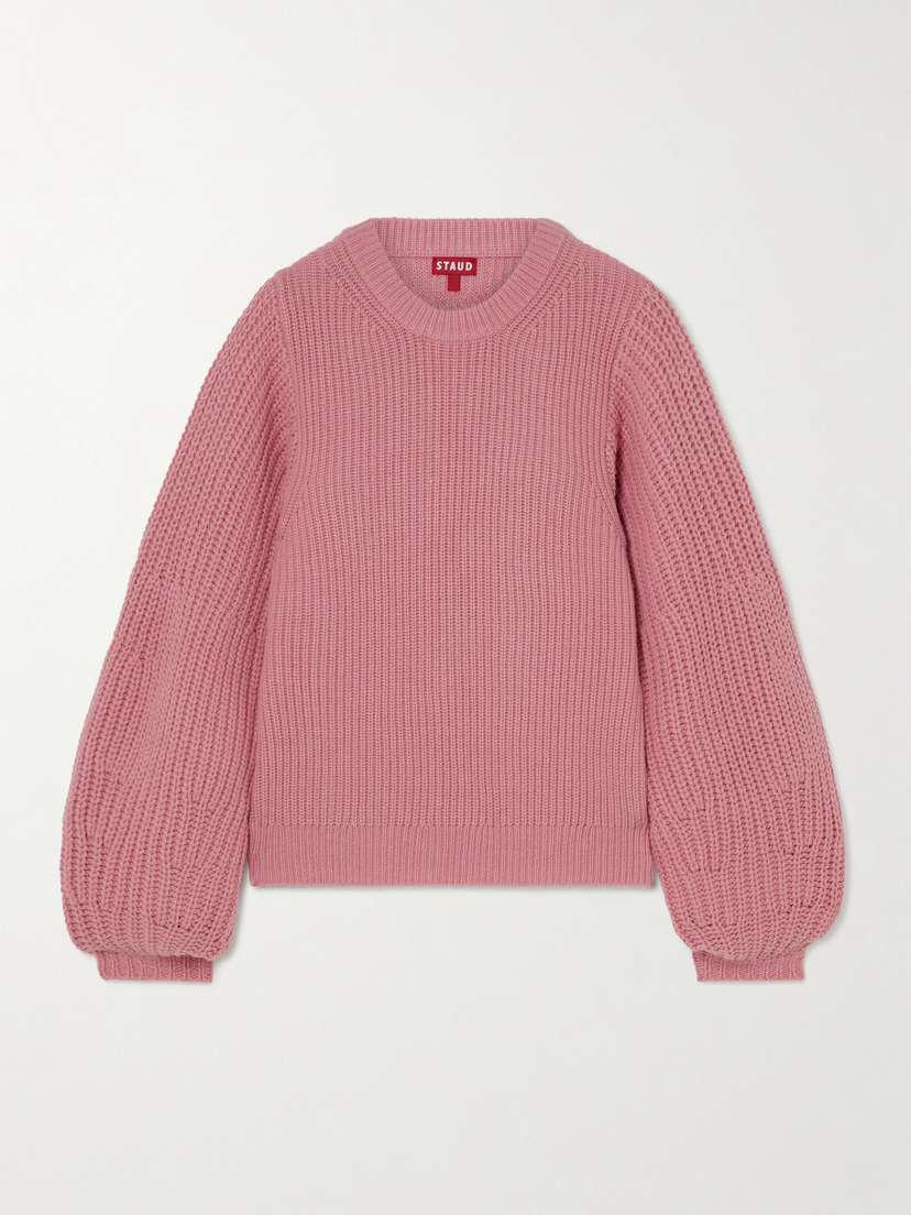 Staud Aura Ribbed Wool-blend Sweater