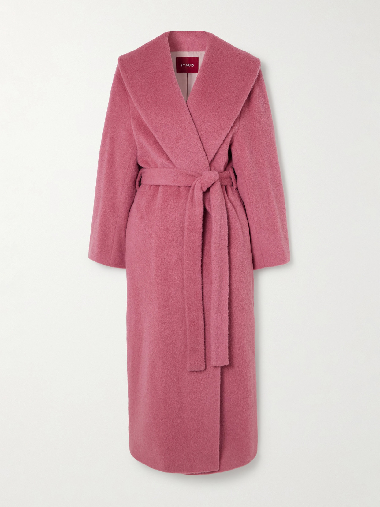 STAUD - Dakota Belted Wool And Alpaca-blend Coat - Pink