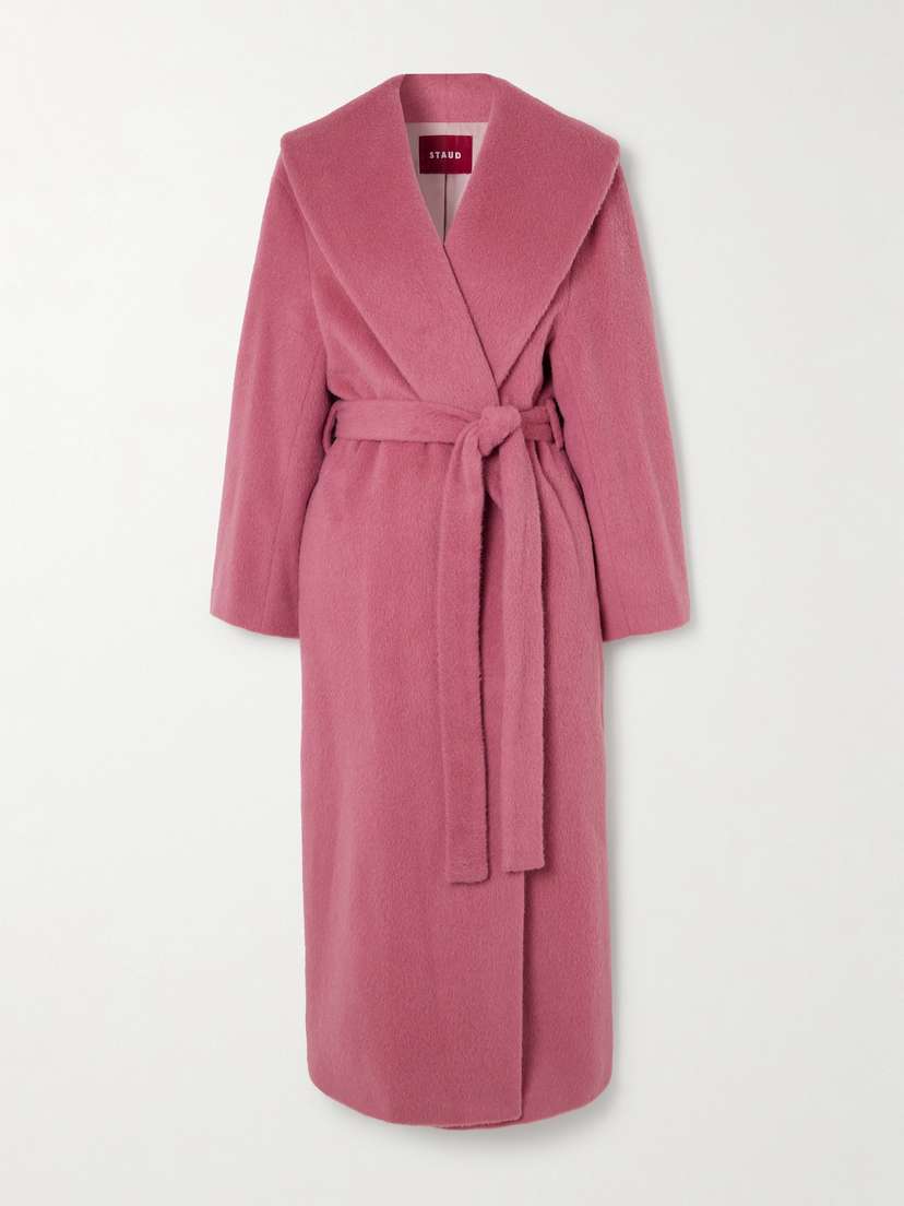 Staud Dakota Belted Wool And Alpaca-blend Coat
