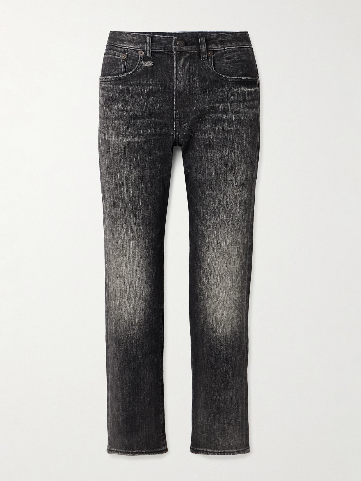 R13 Romeo Distressed Boyfriend Jeans In Blue