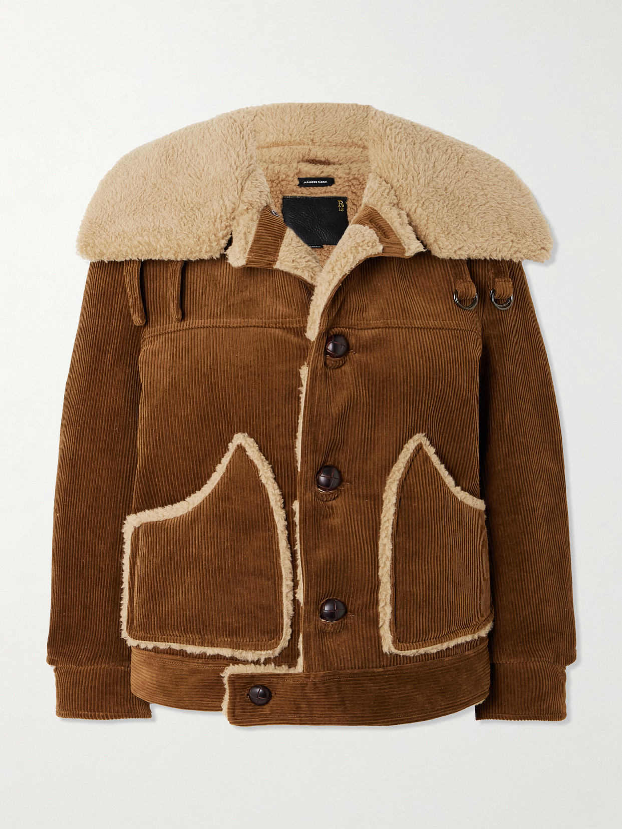 R13 - Faux Shearling-lined Cotton-corduroy Jacket - Brown
