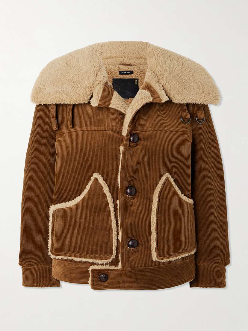 R13 Faux Shearling-lined Cotton-corduroy Jacket