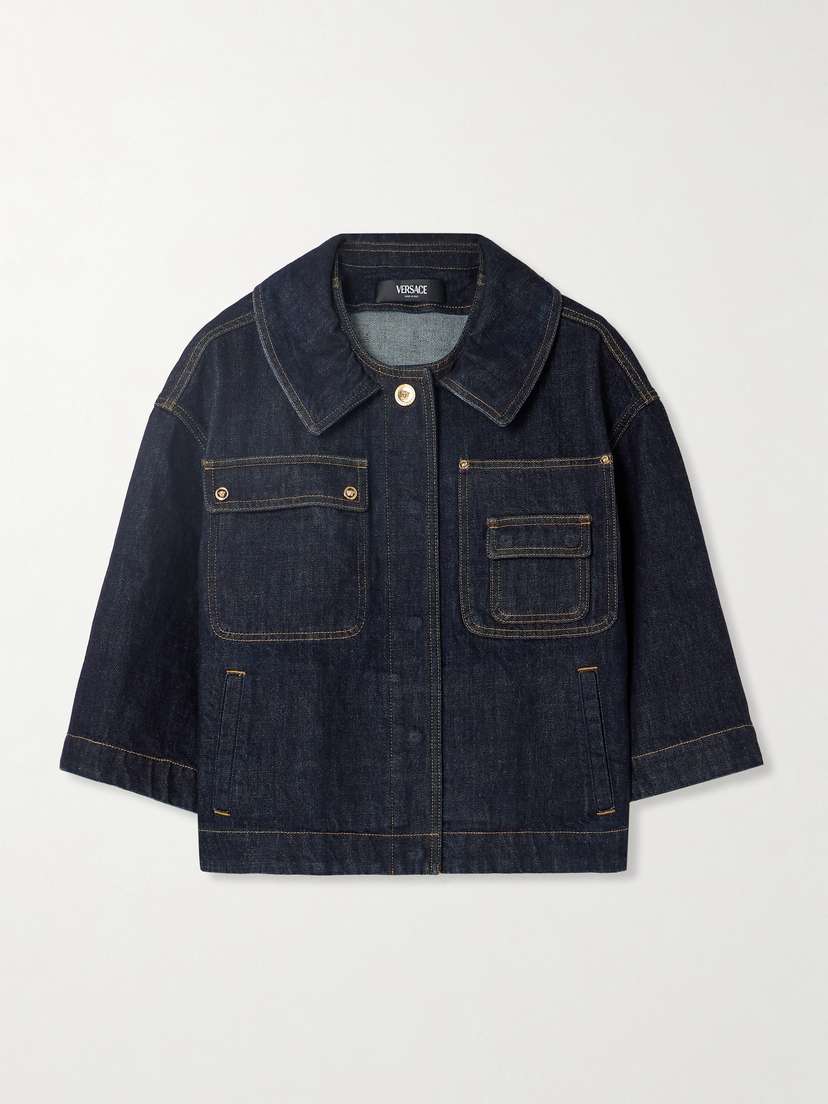 Versace Cropped Denim Shirt