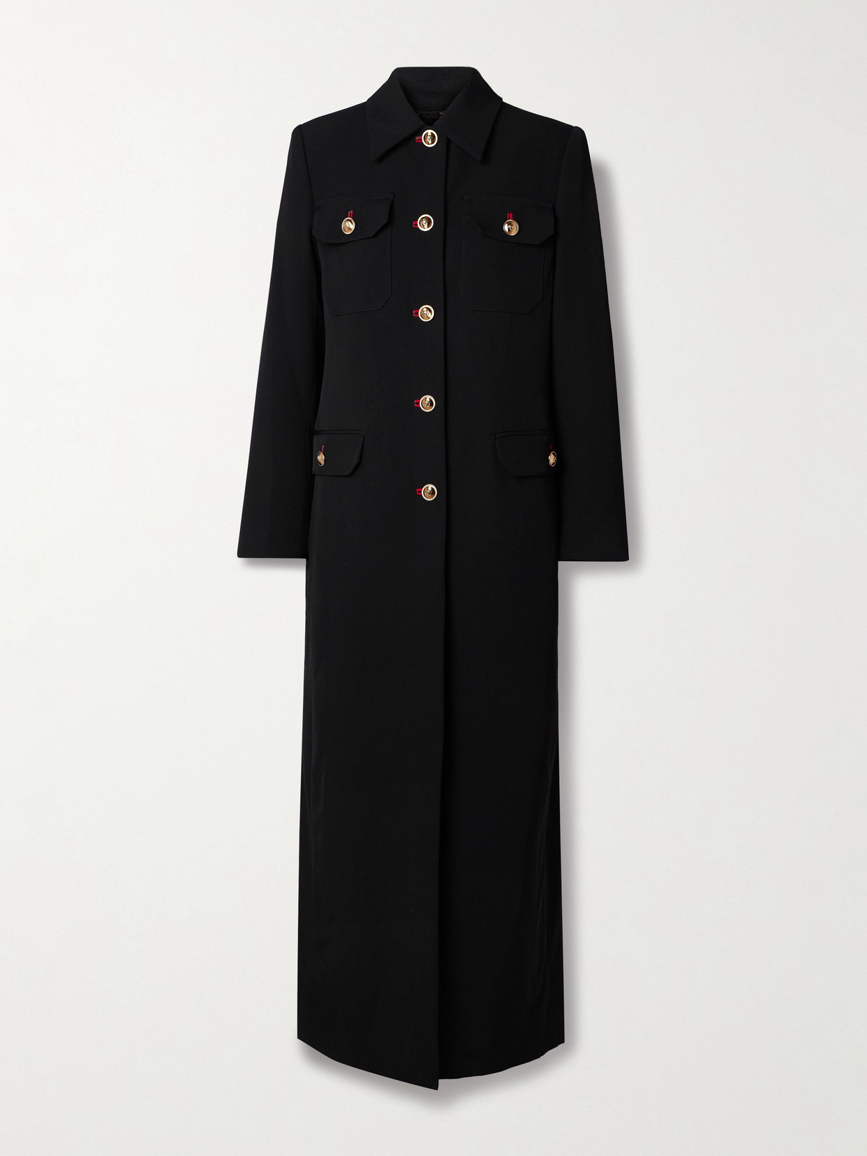 Versace - Wool-gabardine Coat - Black