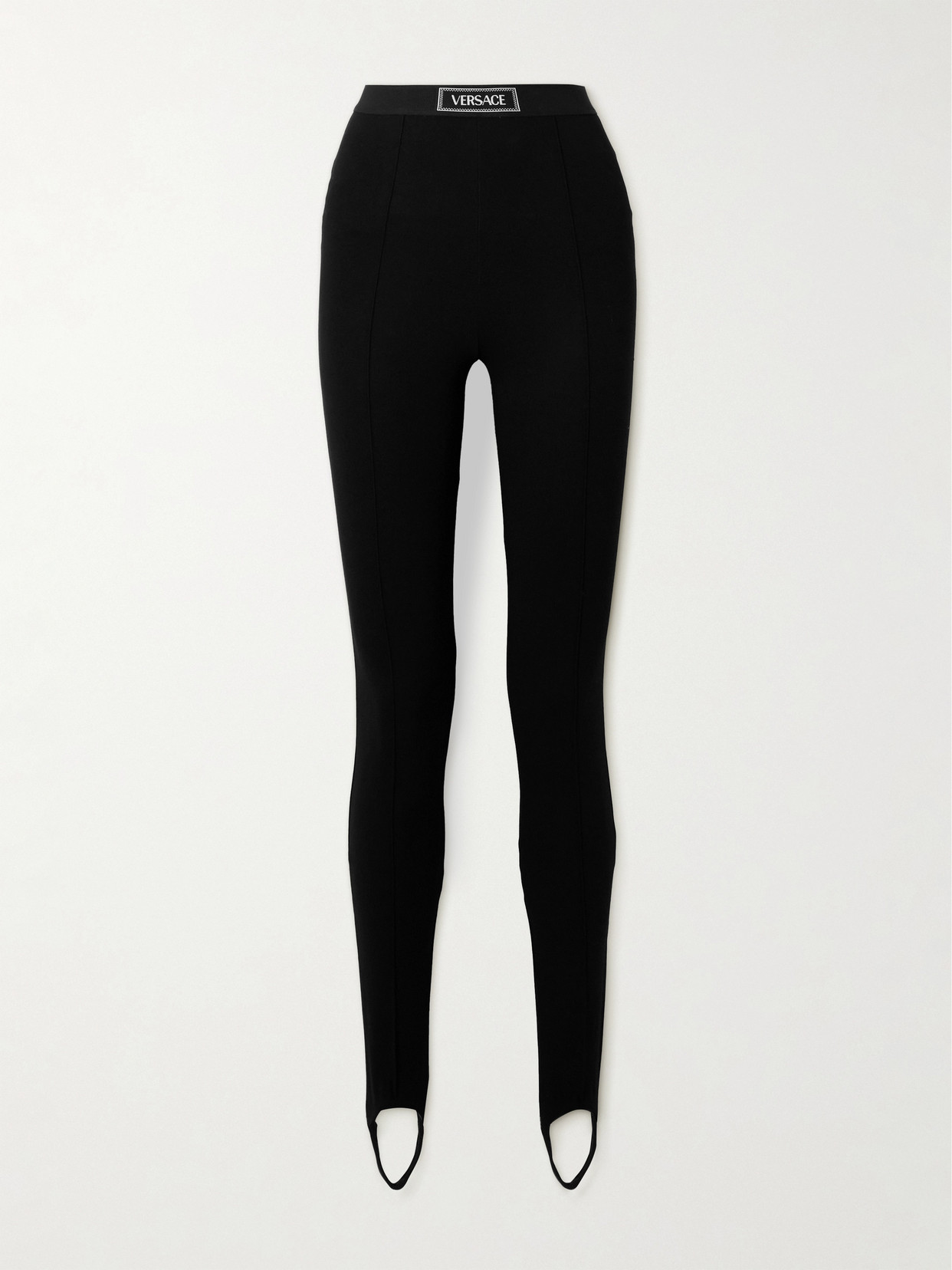 Versace - Stretch-jersey Stirrup Leggings - Black
