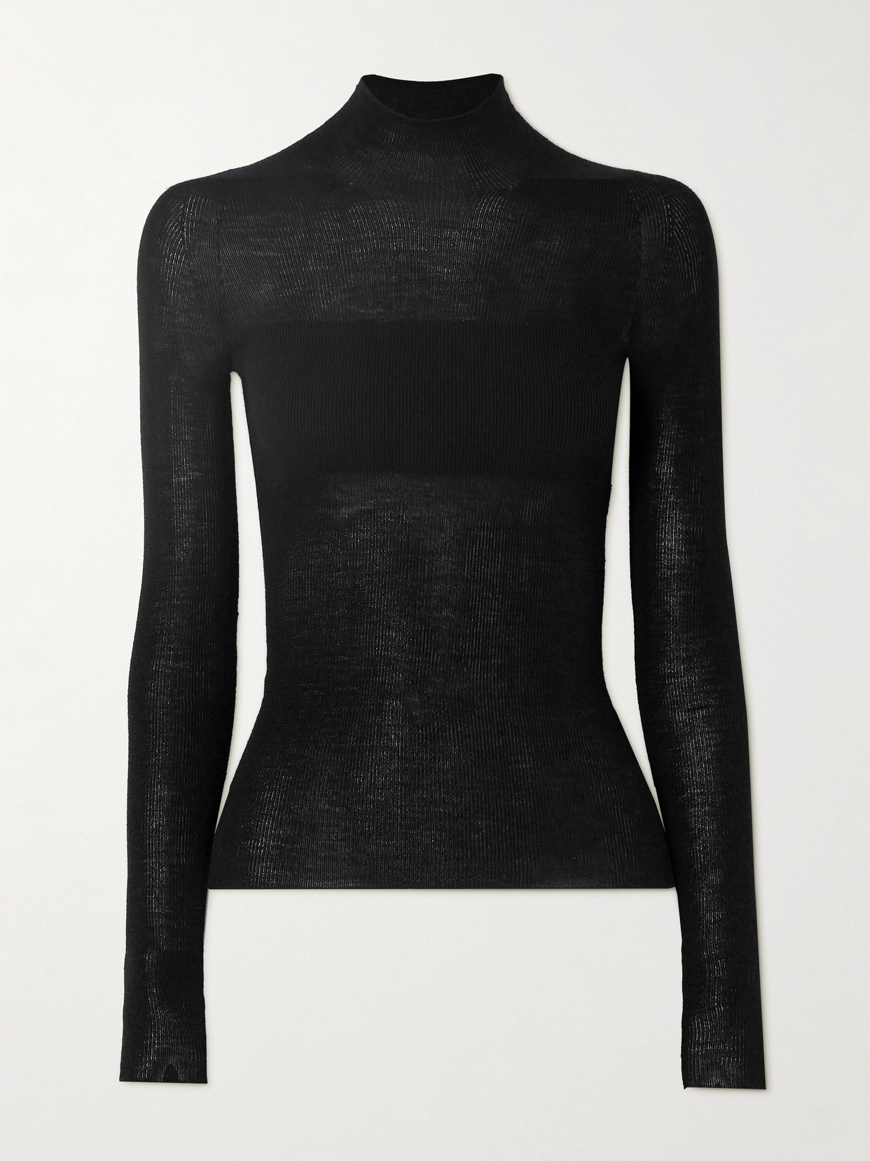 Versace - Virgin Wool Turtleneck Sweater - Black