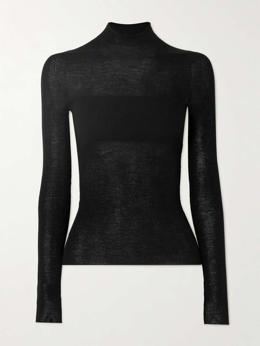 Versace Virgin Wool Turtleneck Sweater