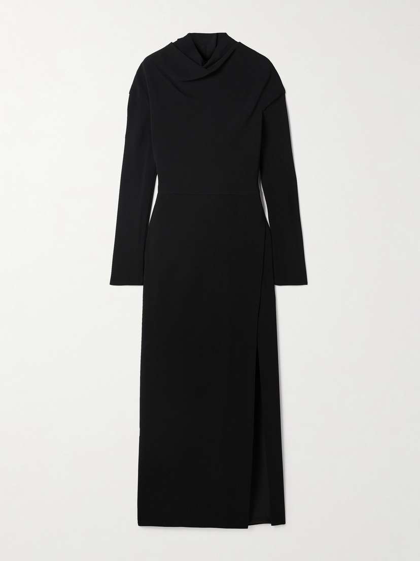 Versace Draped Crepe Gown