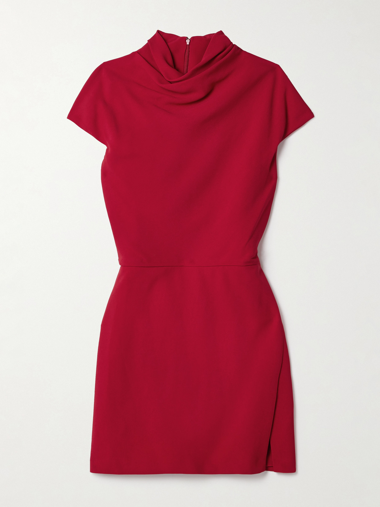 Versace - Draped Cady Mini Dress - Red